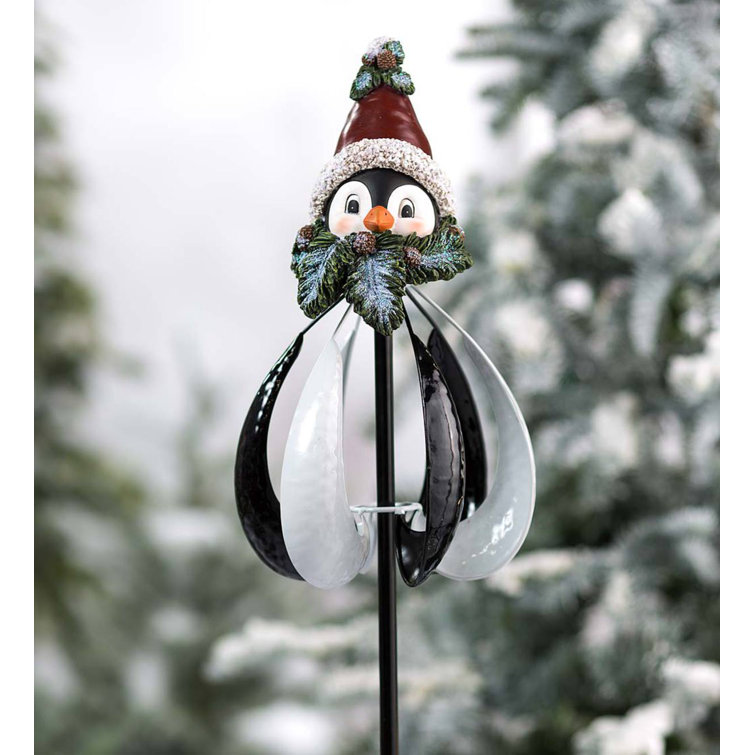 Plow & Hearth Christmas Penguin Garden Stake Wayfair Canada